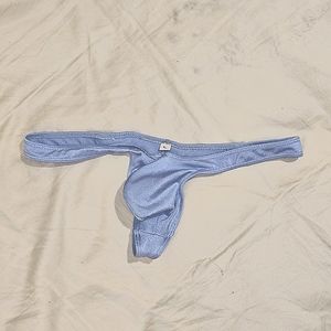 Light Blue Muscleskins Men's Thong Swimsuit -Size Large